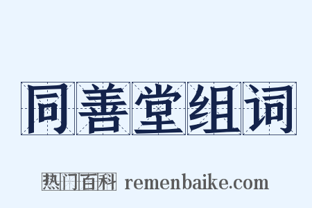 同善堂组词是什么意思的图片